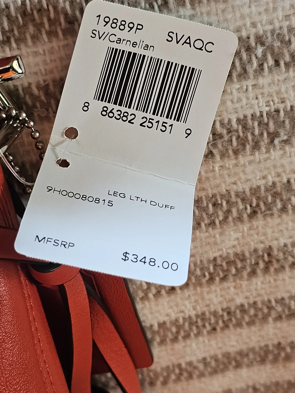 Coach Red Leather Hobo Bag